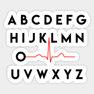 PQRST Wave - Nursing Alphabet Sticker